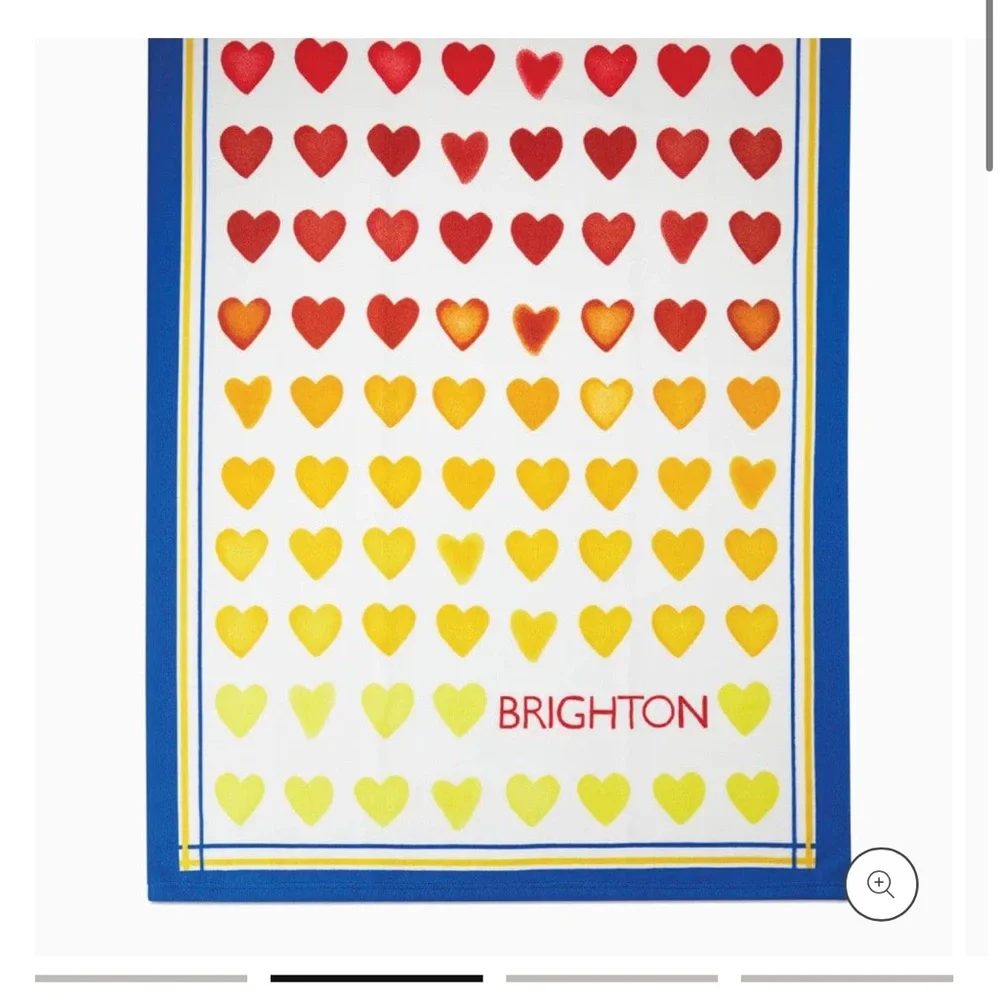 Brighton Ombré Heart Beach Towel